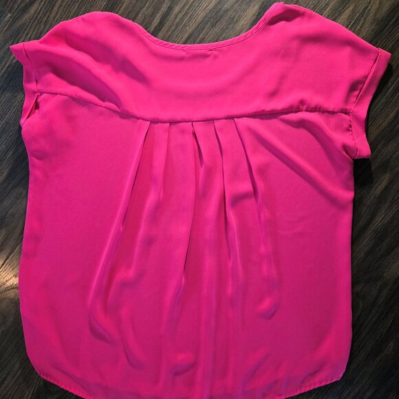 PLEIONE "Barbie Pink" Polyester Classic Tunic Blouse SIZE XL - Picture 2 of 5